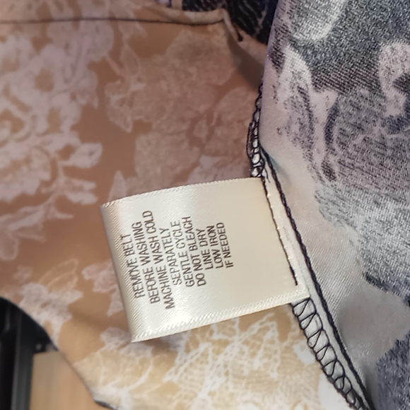 Tri Color Floral Print Sleeveless Belted Midi Dress Sz 6 NWOT - Picture 5 of 10